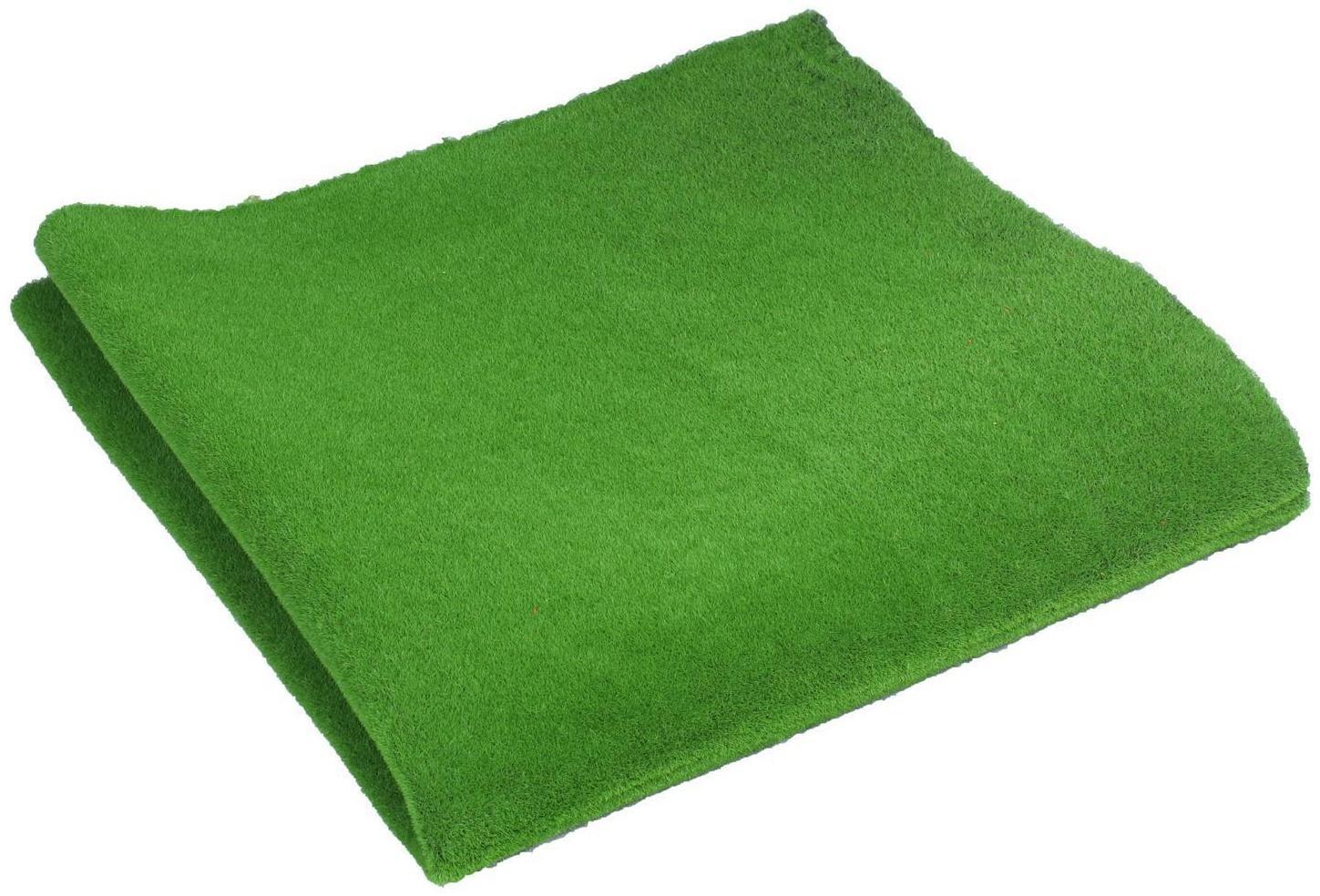 Мох искусственный, декоративный, полотно 1 × 1 м, зелёный