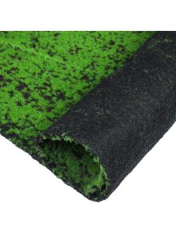 Мох искусственный, декоративный, полотно 1 × 1 м, зелёный на чёрном