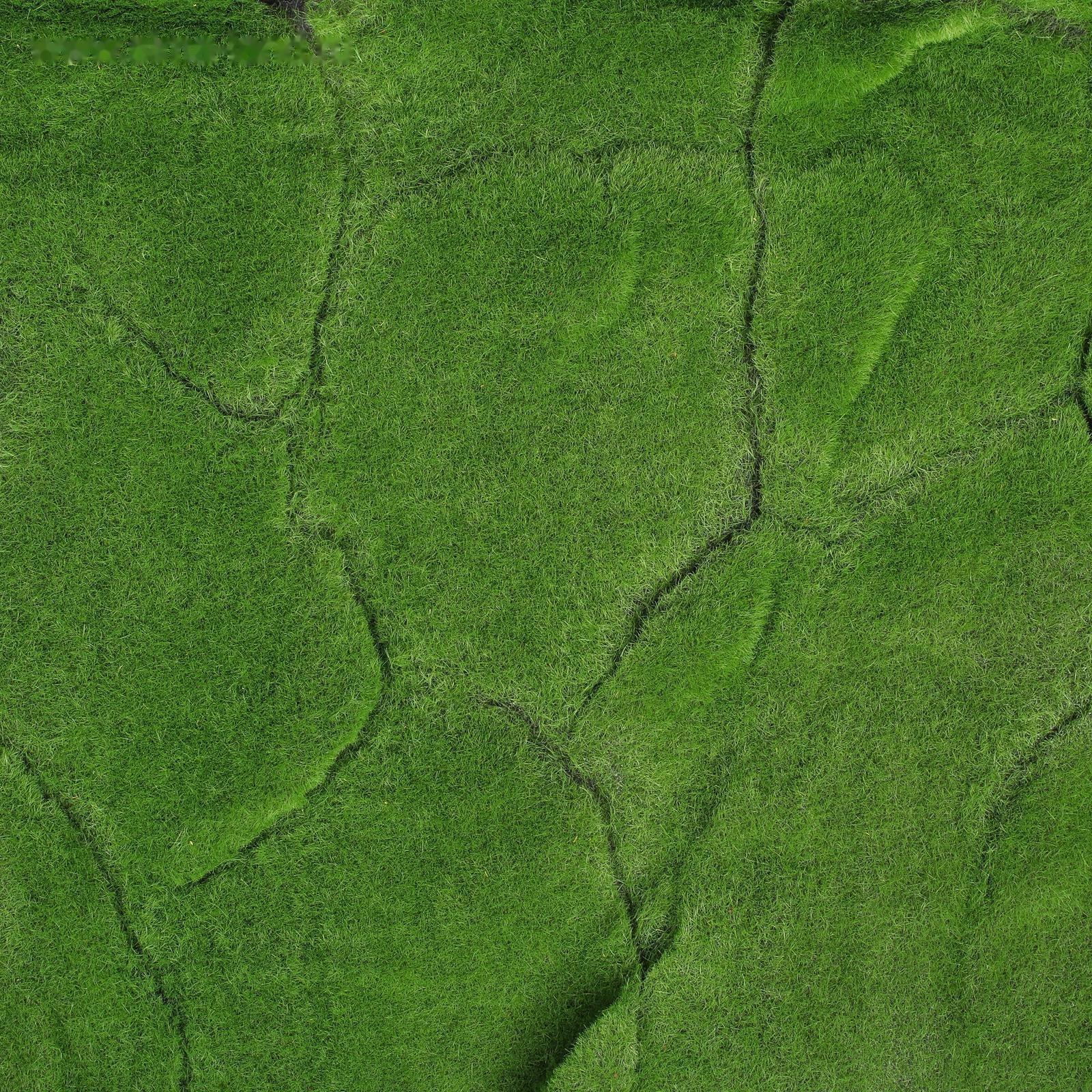 Мох искусственный, декоративный, полотно 1 × 1 м, рельефный, горный, зелёный
