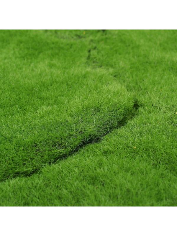 Мох искусственный, декоративный, полотно 1 × 1 м, рельефный, горный, зелёный