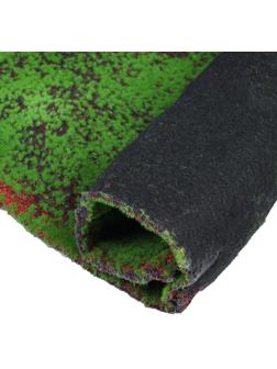 Мох искусственный, декоративный, полотно 1 × 1 м, рельефный, зелёный с щепой