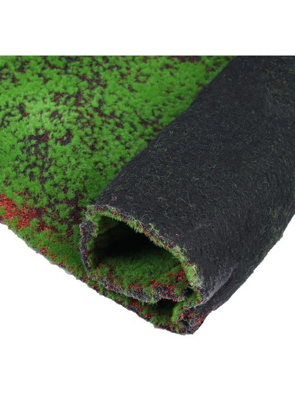 Мох искусственный, декоративный, полотно 1 × 1 м, рельефный, зелёный с щепой