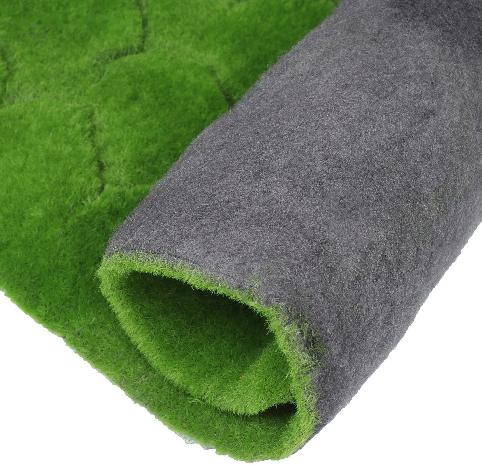 Мох искусственный, декоративный, полотно 1 × 1 м, рельефный, бугры, зелёный