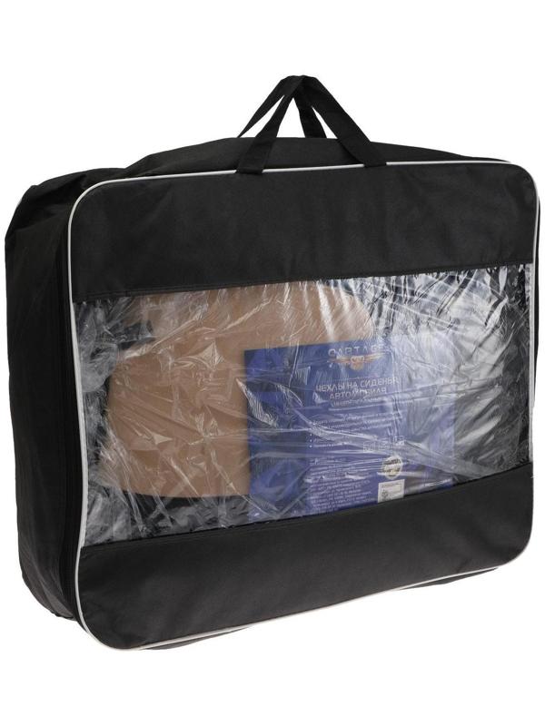 Накидки на сиденья Cartage универсальные, искусственный мех, чёрный, набор 6 шт