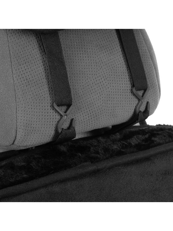 Накидки на сиденья Cartage универсальные, искусственный мех, чёрный, набор 6 шт