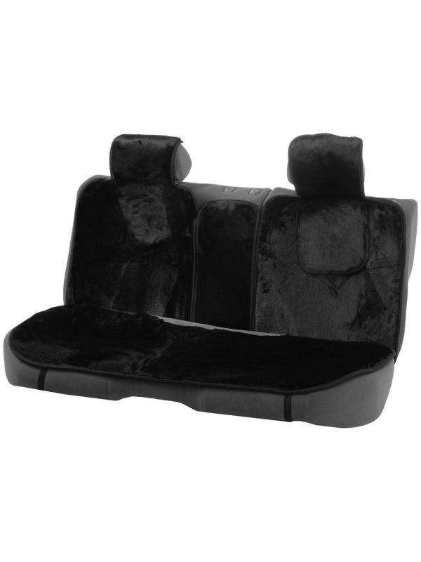 Накидки на сиденья Cartage универсальные, искусственный мех, чёрный, набор 6 шт