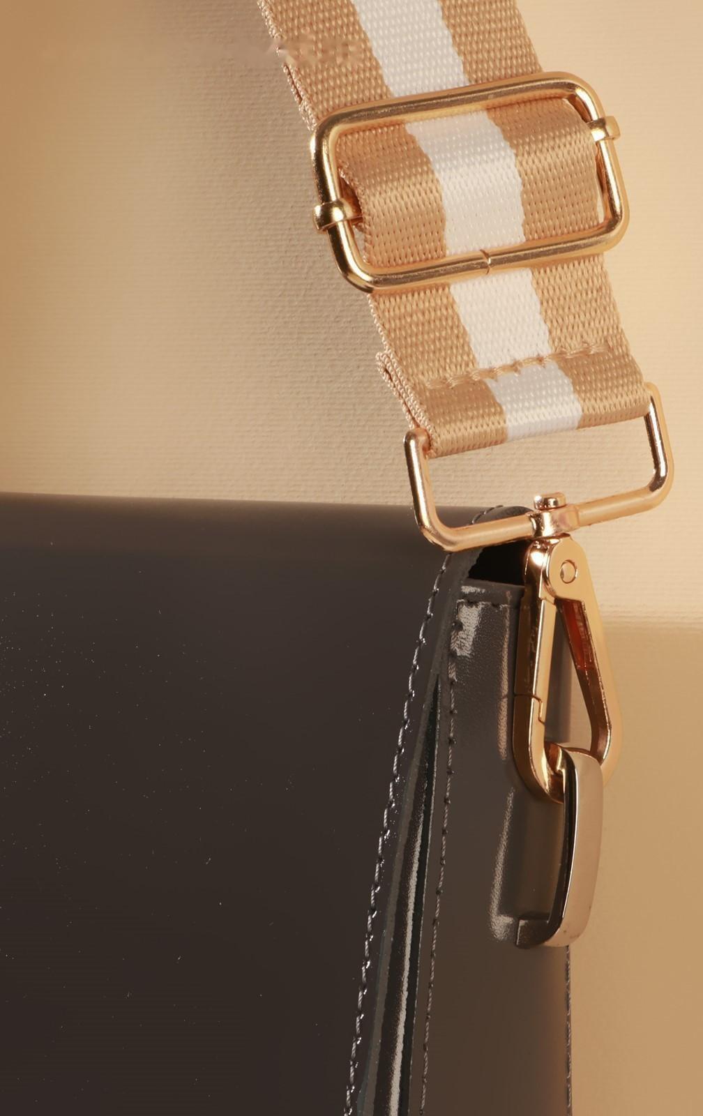 Ручка для сумки, стропа, 140 × 3,8 см, цвет бежевый/белый