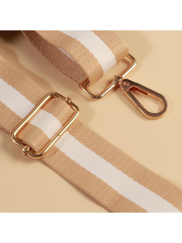 Ручка для сумки, стропа, 140 × 3,8 см, цвет бежевый/белый