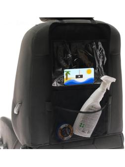 Органайзер на переднее сиденье, 50 х 29 см, с карманом для планшета, оксфорд, черный