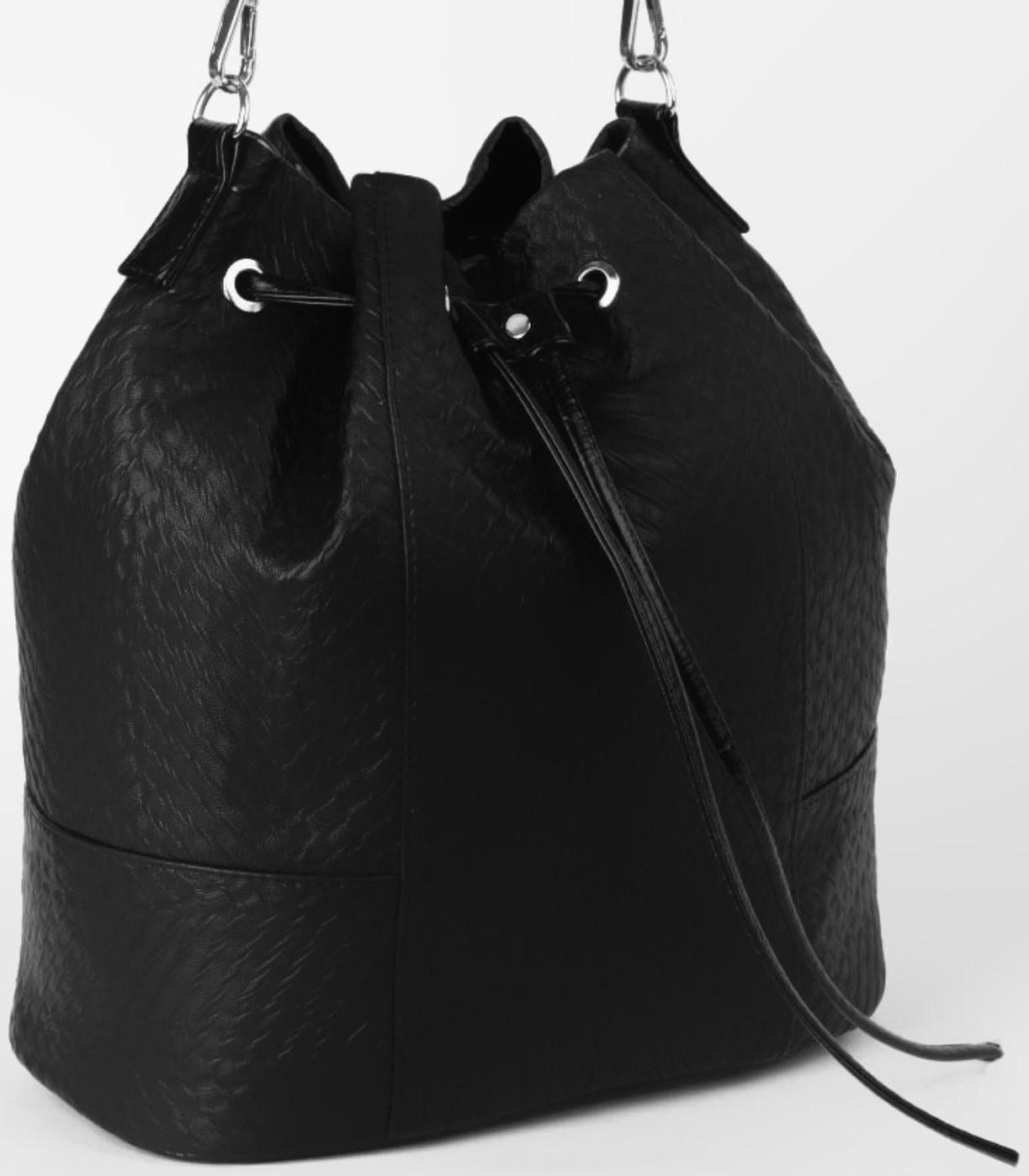 Утяжка для сумки, 85 × 0,8 см, цвет чёрный/серебряный