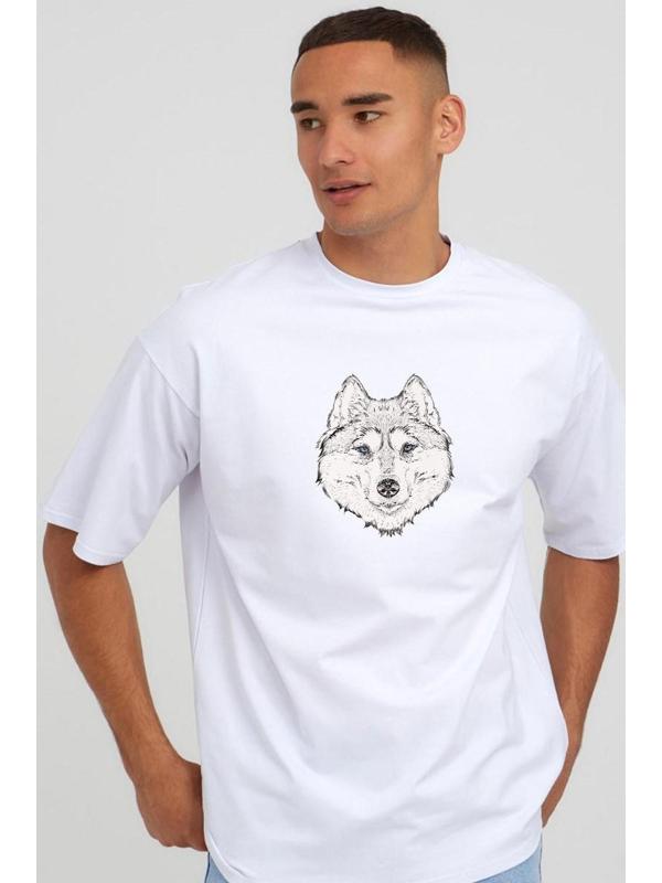 Термотрансфер «Волк», 15,5 × 20 см, цвет чёрный/белый