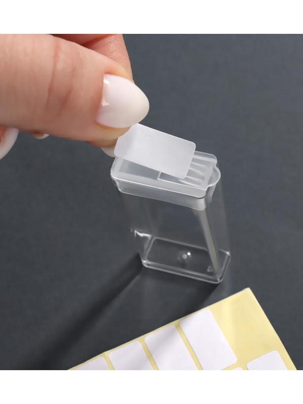 Органайзер для декора, с наклейками, 64 баночки, 22,3 × 13 × 5,5 см, цвет прозрачный