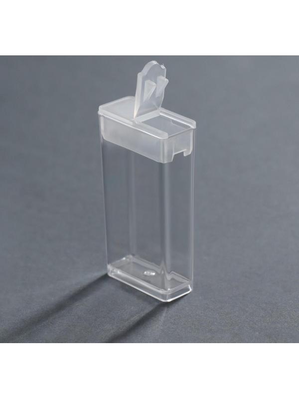 Органайзер для декора, с наклейками, 64 баночки, 22,3 × 13 × 5,5 см, цвет прозрачный