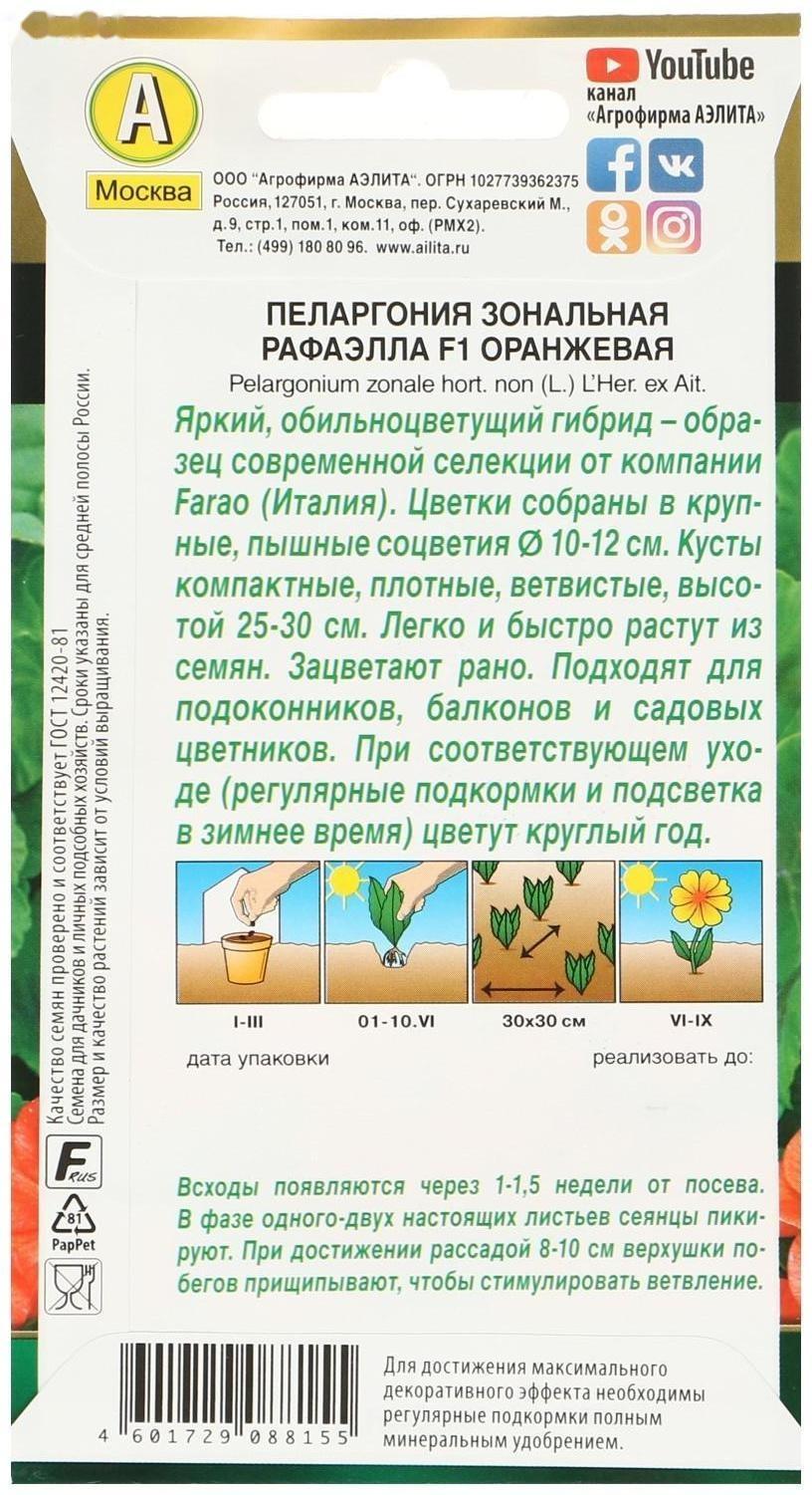 Семена цветов Пеларгония 