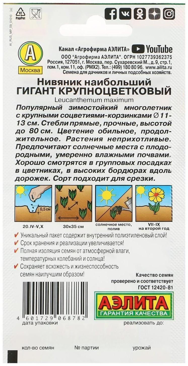 Семена цветов Нивяник 