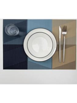 Салфетка сервировочная на стол «Пудра», 45,5×30 см, цвет бежево-синий