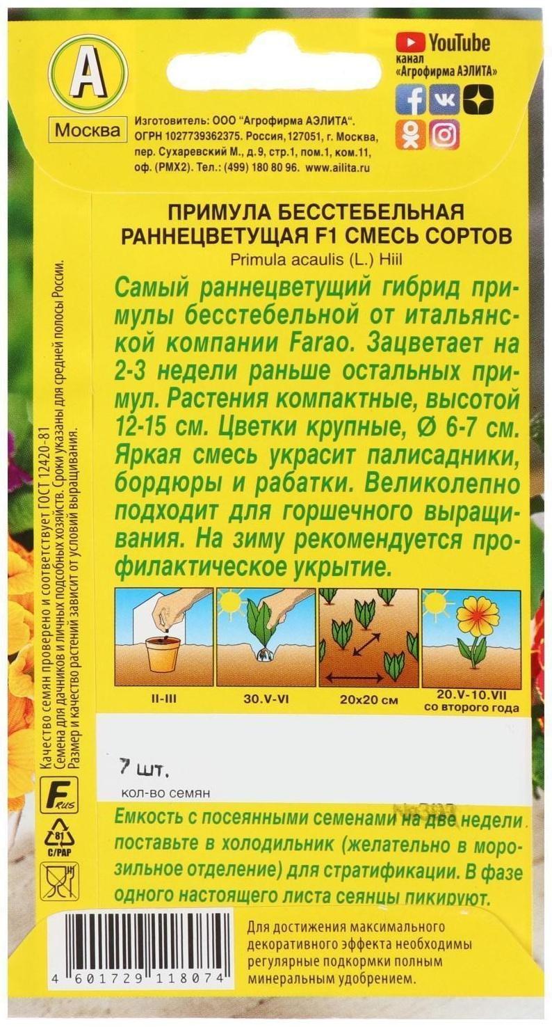 Семена цветов Примула 