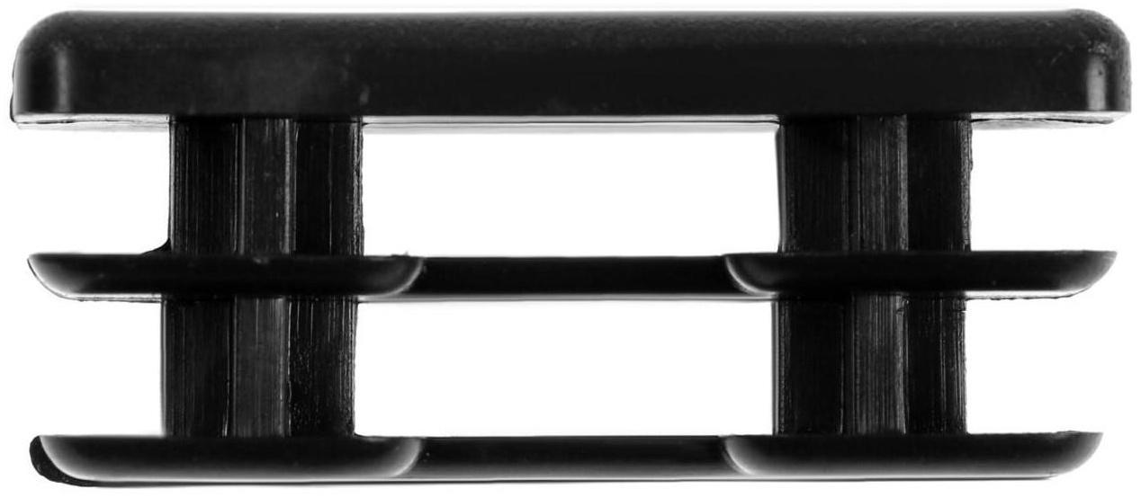 Заглушка ТУНДРА внутренняя 20х40 универсальная, прямоугольная, черная