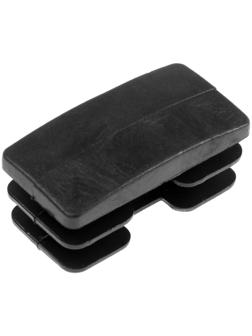 Заглушка ТУНДРА внутренняя 20х40 универсальная, прямоугольная, черная