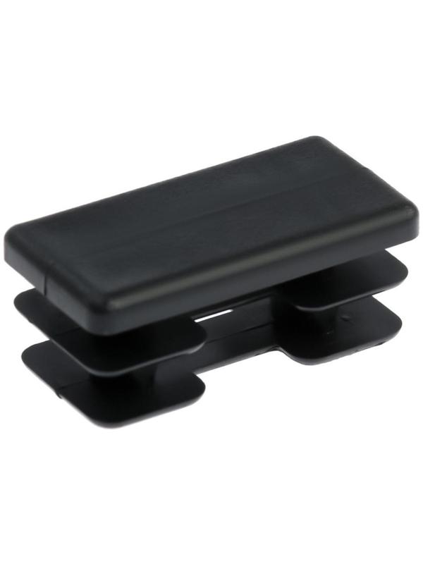 Заглушка ТУНДРА внутренняя 20х40 универсальная, прямоугольная, черная