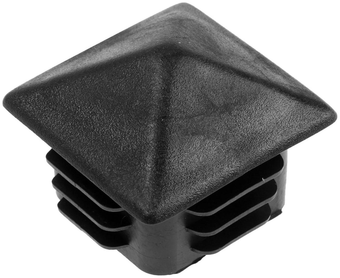 Заглушка ТУНДРА внутренняя 40х40 универсальная, конус, черная