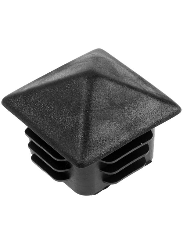 Заглушка ТУНДРА внутренняя 40х40 универсальная, конус, черная