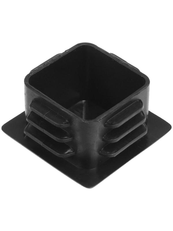 Заглушка ТУНДРА внутренняя 40х40 универсальная, конус, черная