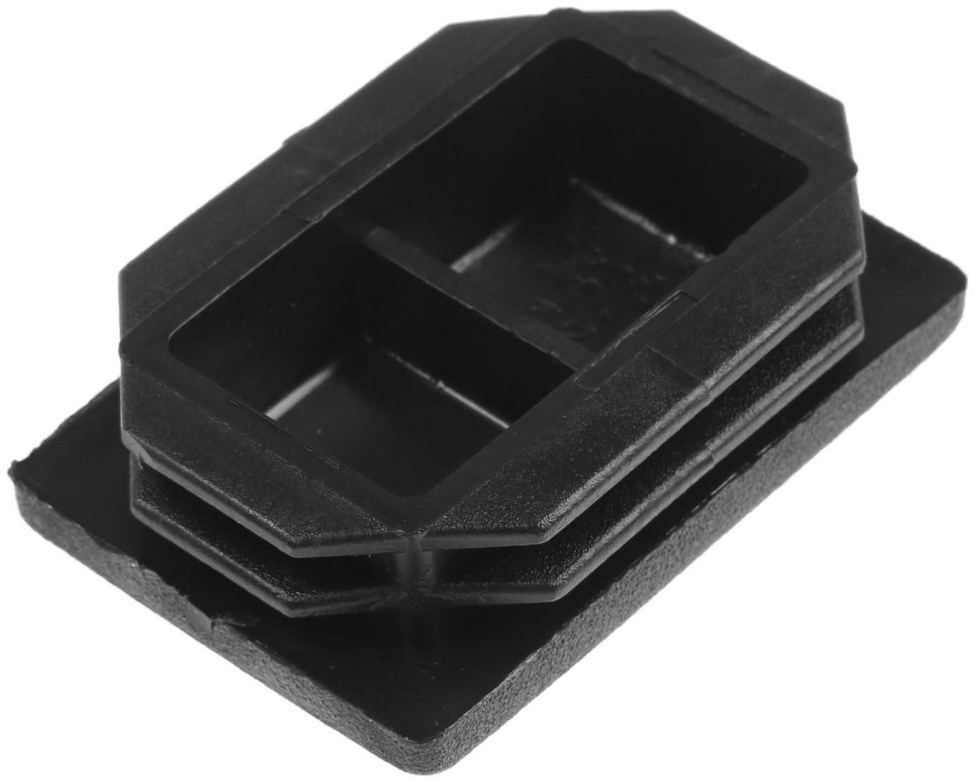 Заглушка ТУНДРА внутренняя 60х40 универсальная, черная