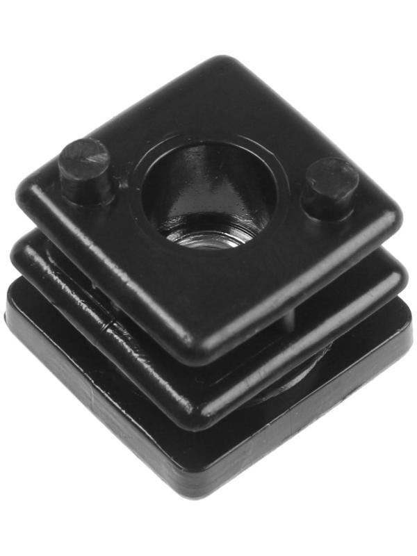 Заглушка ТУНДРА внутренняя 25х25 универсальная М8, черная