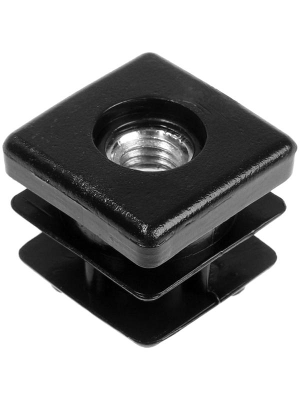 Заглушка ТУНДРА внутренняя 25х25 универсальная М8, черная