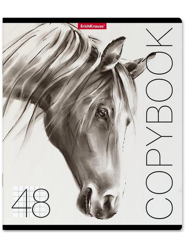 Тетрадь 48 листов в клетку ErichKrause Wild Horse, обложка мелованный картон, блок офсет / Микс 5 шт.
