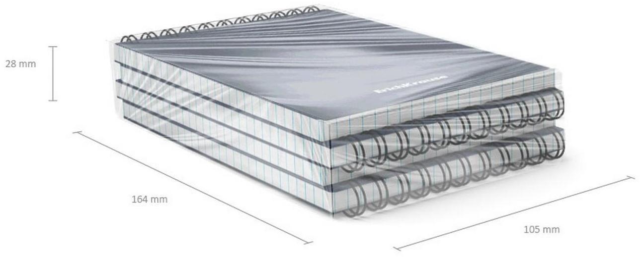 Блокнот А6, 60 листов в клетку, на гребне Classic, пластиковая обложка, блок офсет