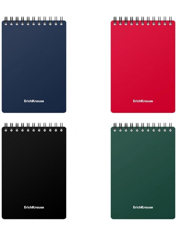 Блокнот А6, 60 листов в клетку, на гребне Classic, пластиковая обложка, блок офсет