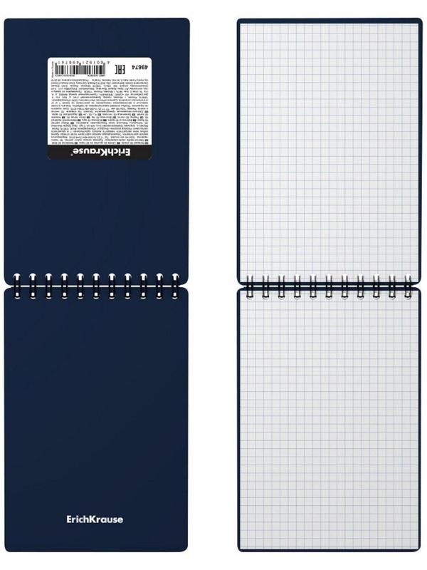 Блокнот А6, 60 листов в клетку, на гребне Classic, пластиковая обложка, блок офсет