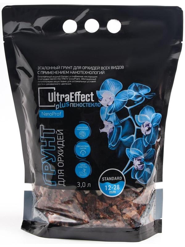 Грунт для орхидей UltraEffect+ Пеностекло NanoProf Standard 12-28mm, 3 л
