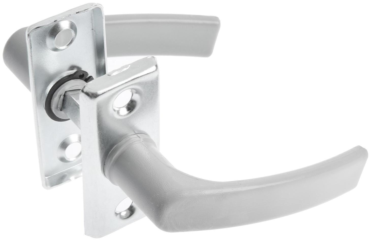 Ручка двусторонняя ТУНДРА, пластиковая для теплиц, серая, 1 шт.