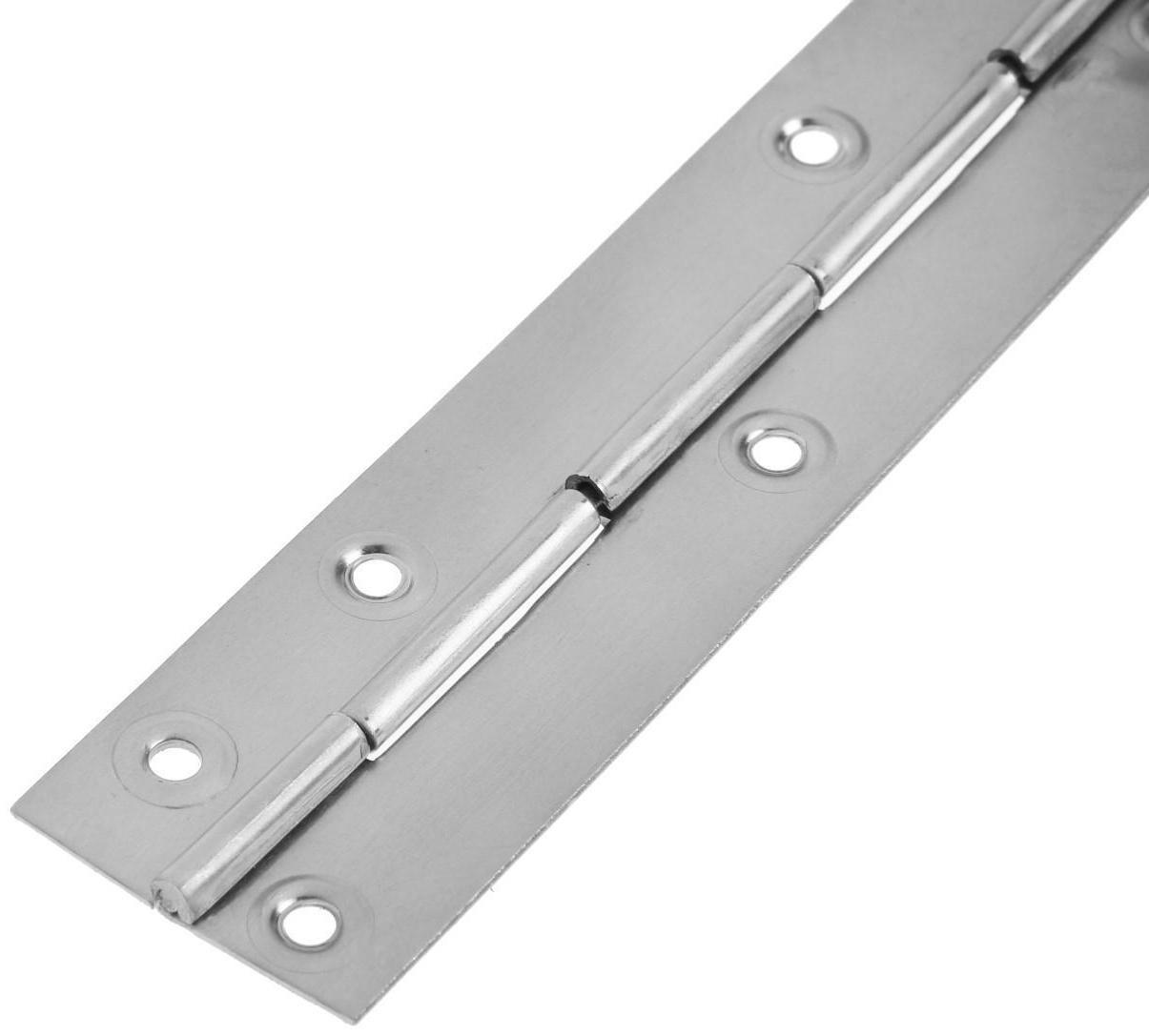 Петля рояльная ТУНДРА, 250 мм, без покрытия, 1 шт.