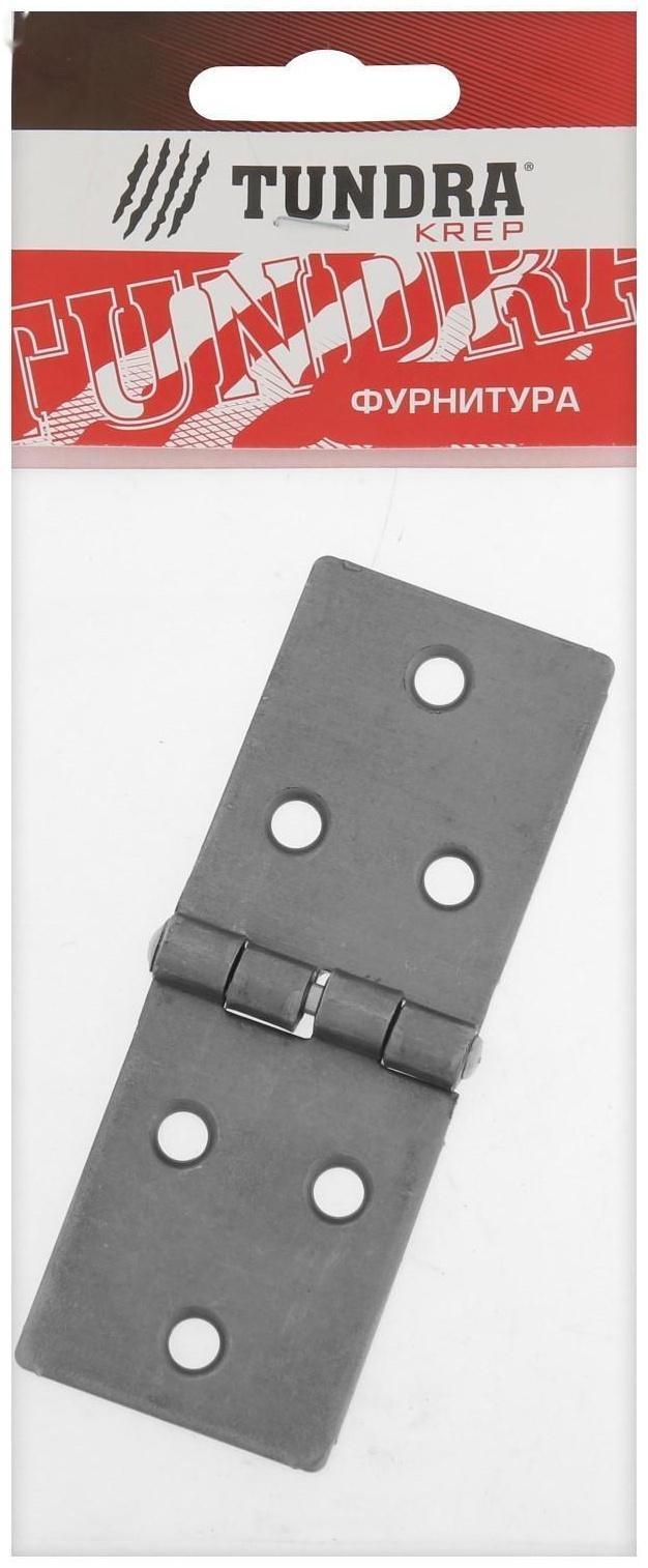 Петля карточная ТУНДРА, 110х40 мм, без покрытия, 1 шт.