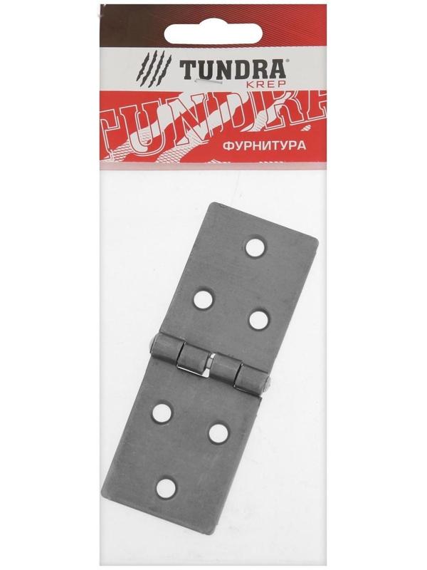 Петля карточная ТУНДРА, 110х40 мм, без покрытия, 1 шт.