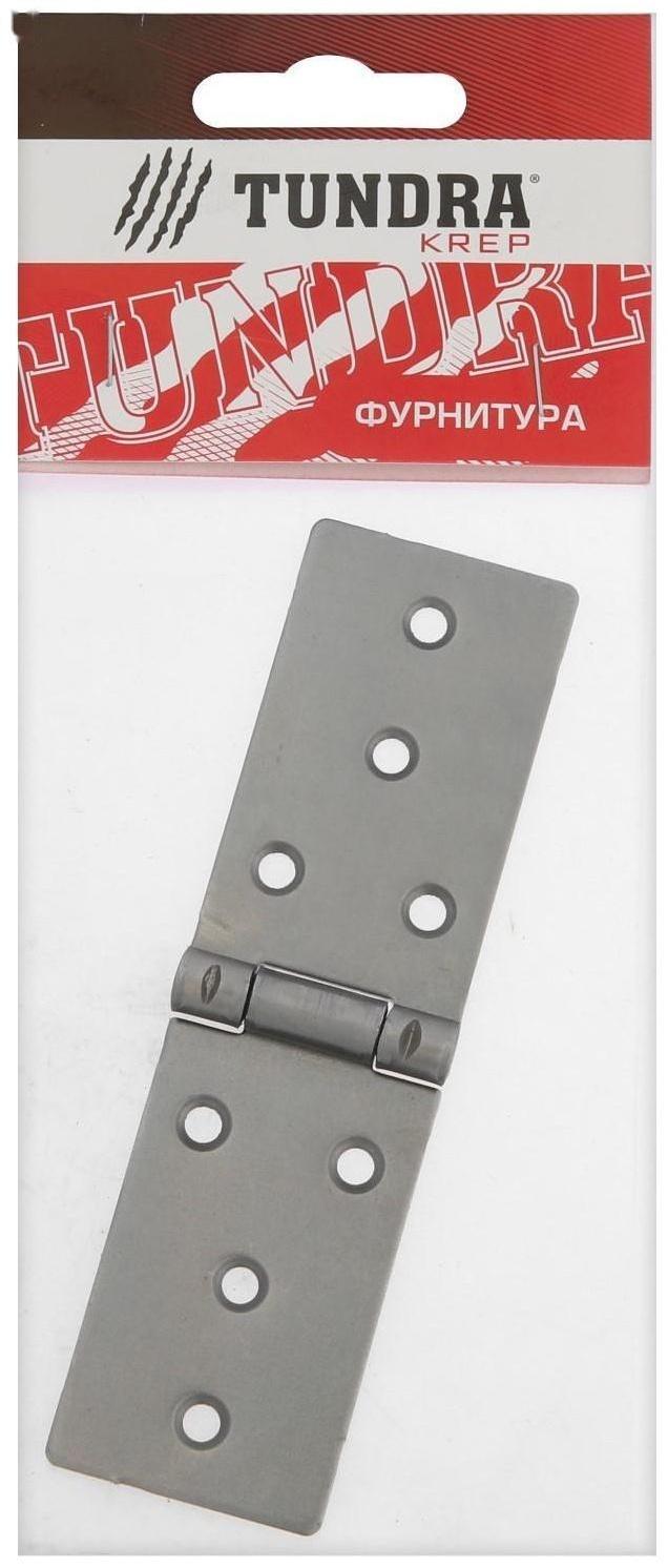 Петля карточная ТУНДРА, 120х34 мм, без покрытия, 1 шт.