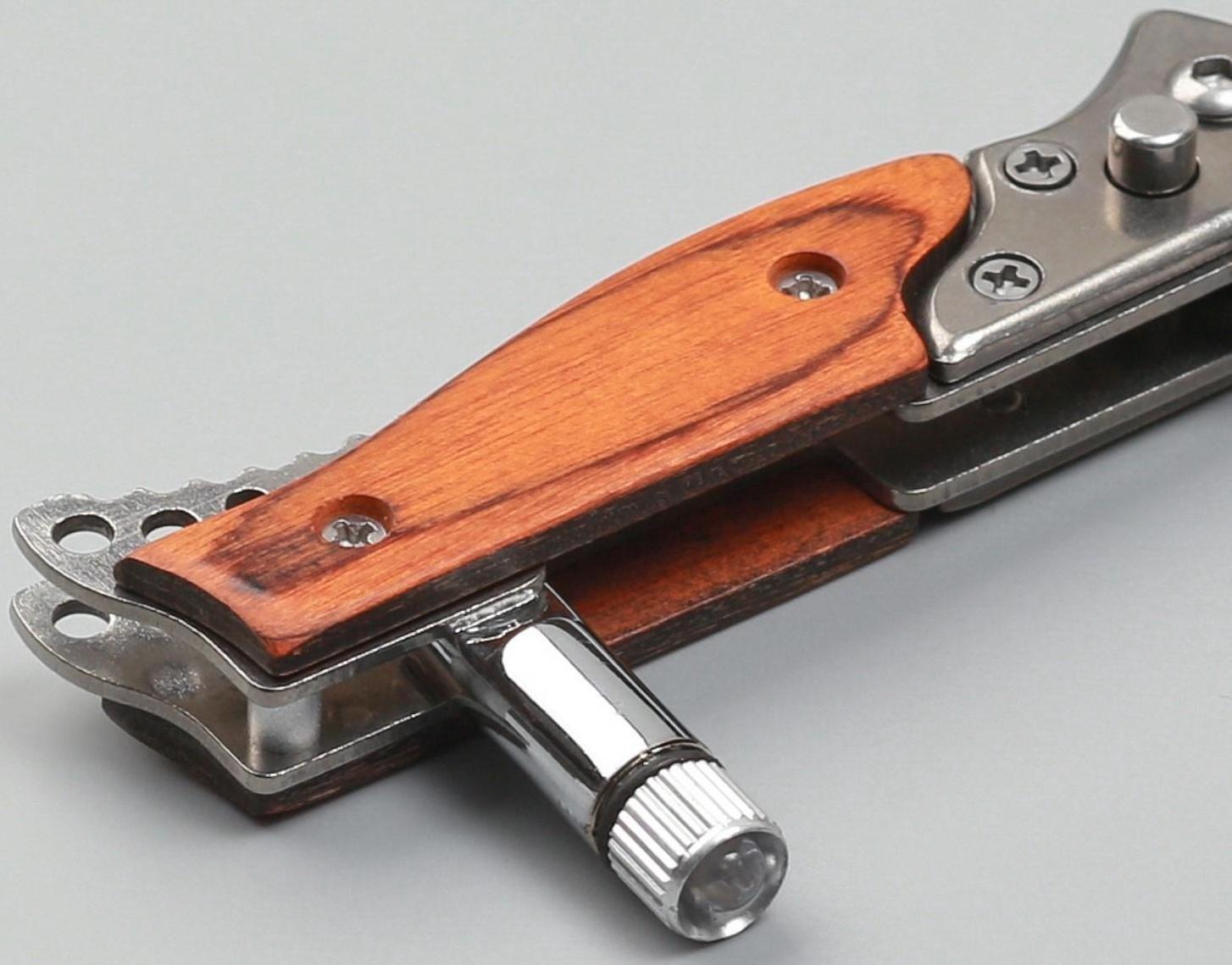 Набор подарочный 3в1 (браслет, карта выживания, нож складной с фонариком) Настоящий Мужчина