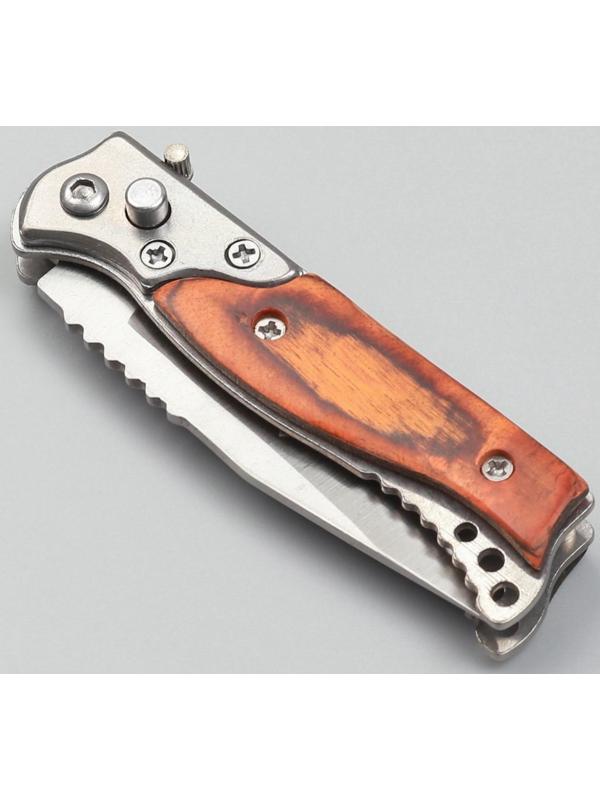 Набор подарочный 3в1 (браслет, карта выживания, нож складной с фонариком) Настоящий Мужчина