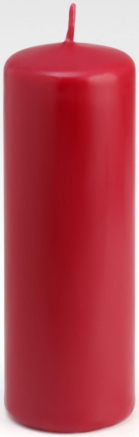 Свеча - цилиндр, 5х15 см, бордо лакированная