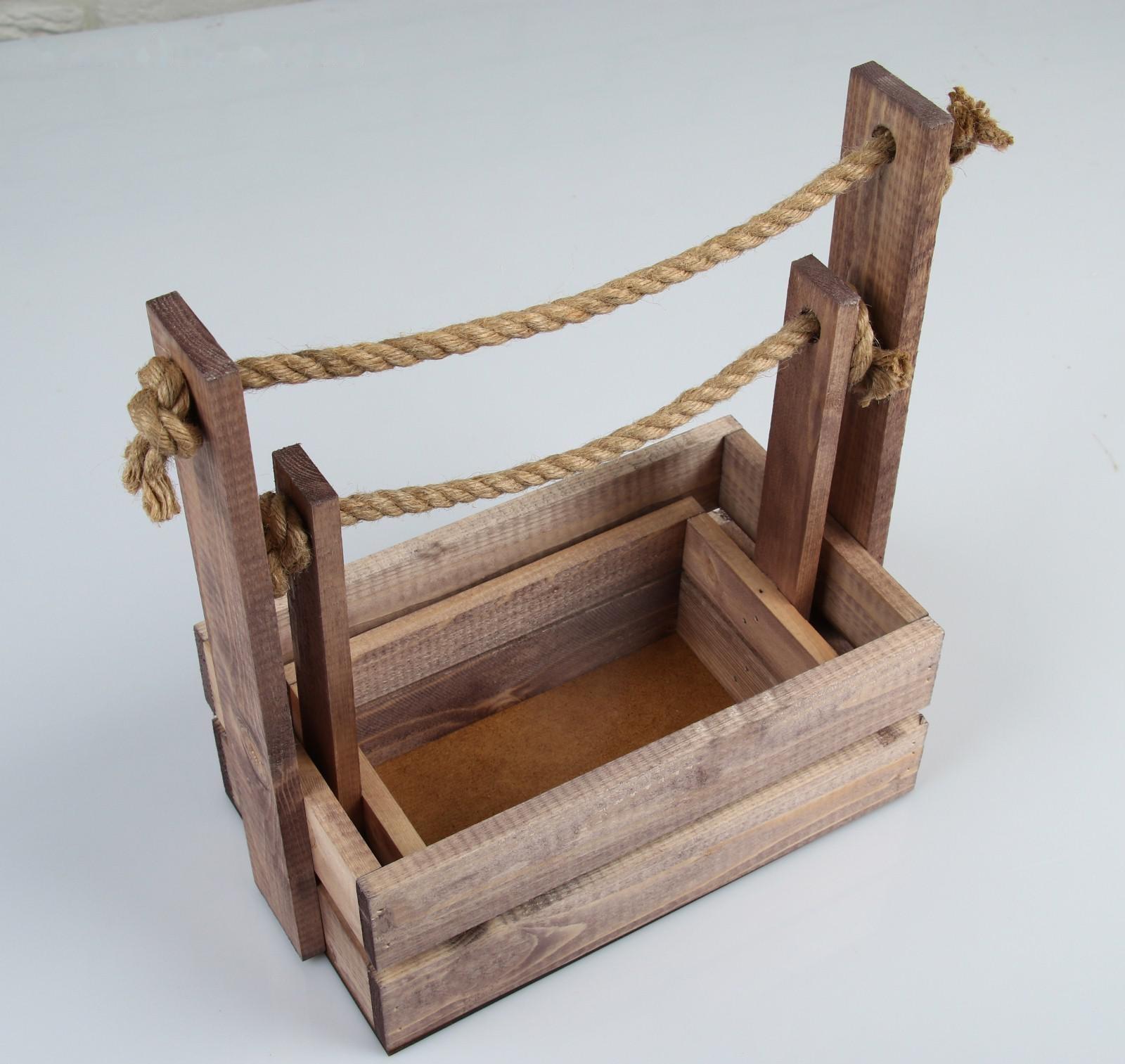 Набор кашпо деревянных 2 в 1 (25.5×15×30; 20×12×23 см) 