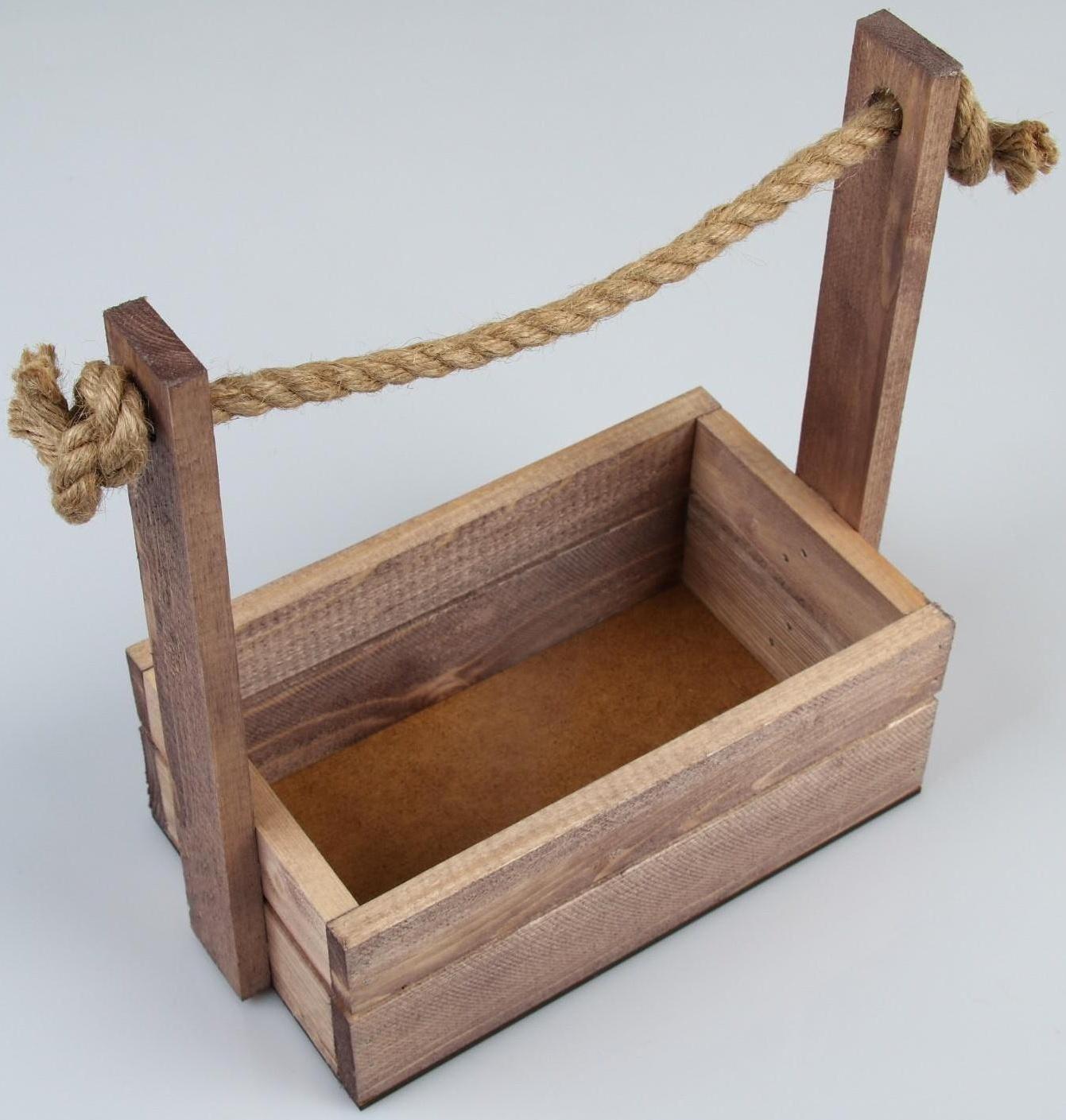 Набор кашпо деревянных 2 в 1 (25.5×15×30; 20×12×23 см) 