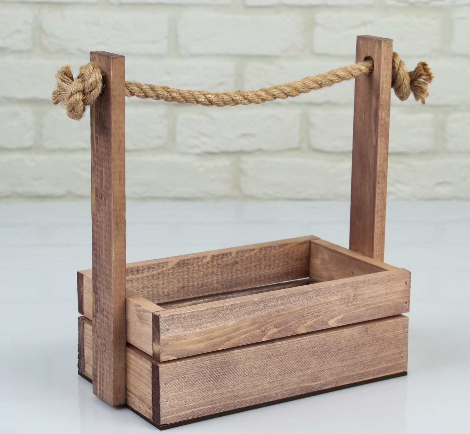 Набор кашпо деревянных 2 в 1 (25.5×15×30; 20×12×23 см) 