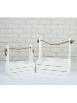 Набор кашпо деревянных 2 в 1 (25×15×30; 21×12×23 см) 