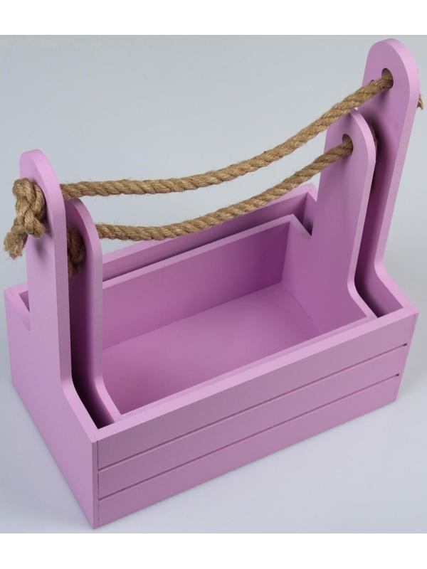 Набор кашпо деревянных 2 в 1 (25×15×30; 21×12×23 см) 