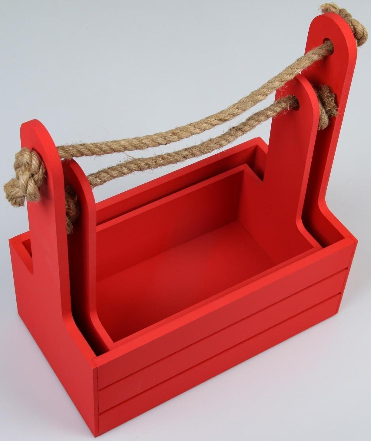 Набор кашпо деревянных 2 в 1 (25×15×30; 21×12×23 см) 