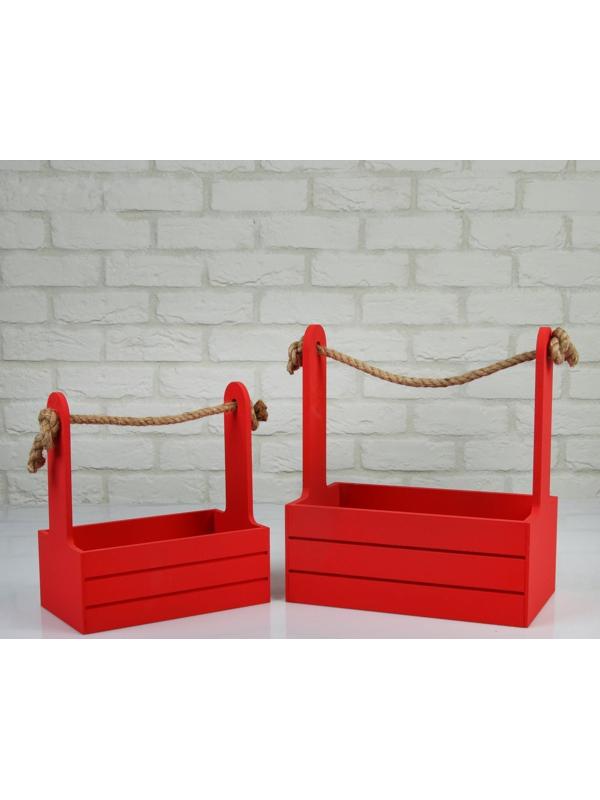 Набор кашпо деревянных 2 в 1 (25×15×30; 21×12×23 см) 